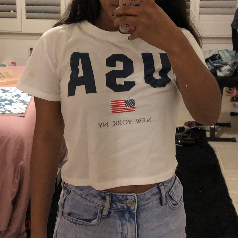 USA Crop Tee
